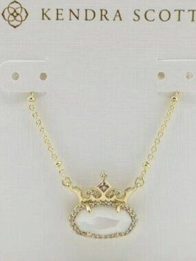 💎Kendra Scott Ivory Princess Gold Short Pendant Necklace🎀